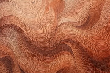 Fototapeta premium Copper Tone Waves: Fragmented Artwork on Paper with Intricate Wavy Pattern