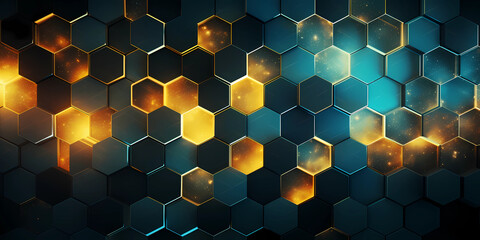 Abstract background color hexagons - obrazy, fototapety, plakaty