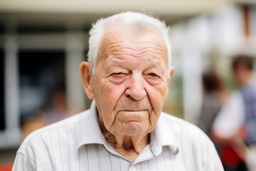 The Forgotten Memories: A Portrait of an Elderly Man Struggling with Alzheimer's Disease