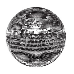 disco ball isolated on white