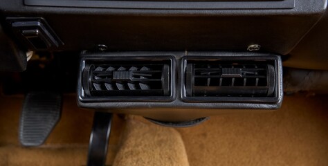 Car heaters on a dash
