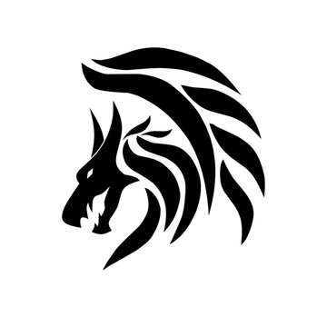 illustration vector graphics of tribal art design dragon
