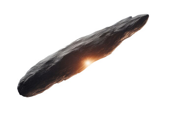 a high quality stock photograph of A single meteor isolated on white background