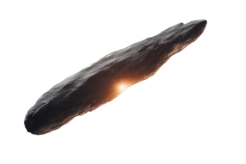 a high quality stock photograph of A single meteor isolated on white background