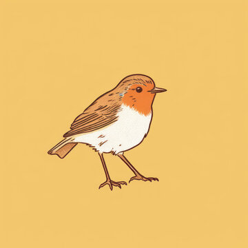 recommend clip art:  A basic outline of a cheerful robin perching
                    