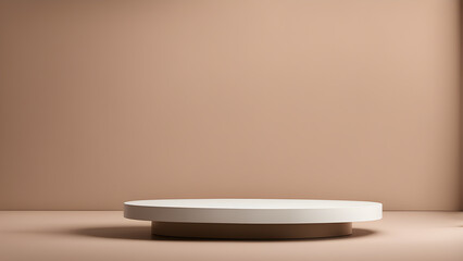 Empty podium on solid backgound