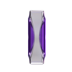 Silver symbol with purple inlays. letter l