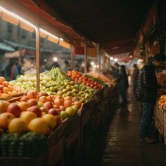 Obraz premium fruits and vegetables at the market