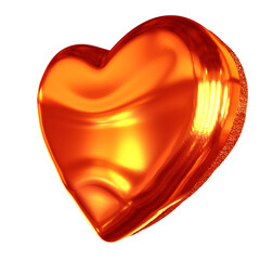 Ribbed pink 3d heart