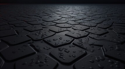 A textured rubber gym floor with shock-absorbing properties, ready for a workout session.