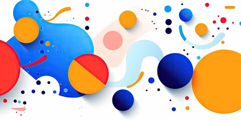 abstract modern style background colored shapes Generative AI