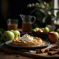 Apple Galette with Apple Molasses Chai Whipped Cream