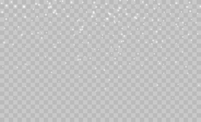 Vector glowing stars, lights and sparkles. Transparent effects