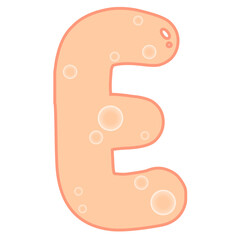 Cute Alphabet Letter E