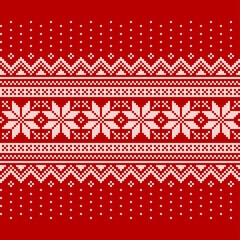 Retro christmas geometric seamless pattern vector image