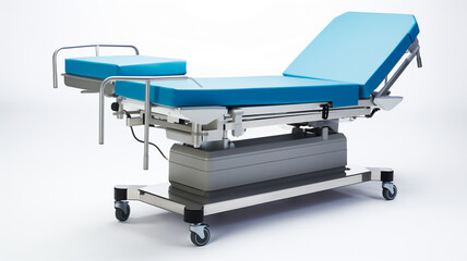 surgical bed isolated on white background, AI Generative.