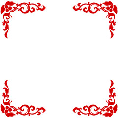 Vector red corner elegant frame border christmas purpose