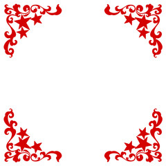 Vector red corner elegant frame border christmas purpose