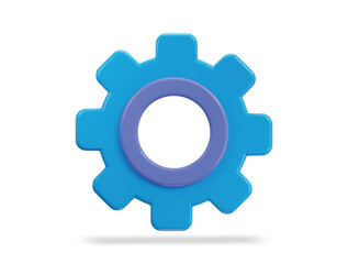 cogwheel gear setting symbol 3d vector icon