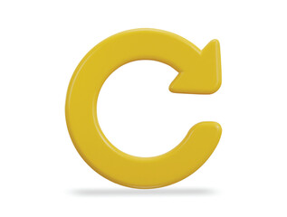 recycle refresh reload symbol 3d vector icon illustration