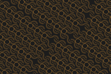 Luxury gold background pattern seamless geometric line circle wave abstract design vector illustration. Christmas seamless pattern background.