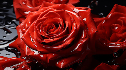 close up of red rose