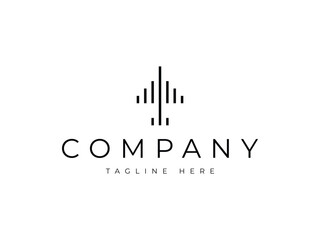 abstract jet plane line logo design