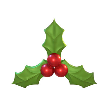 3D Christmas Cherry Element