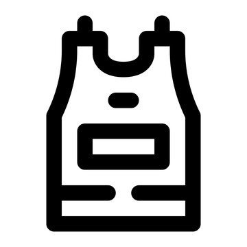 recommend clip art: Bullet proof vest icon with outline style.