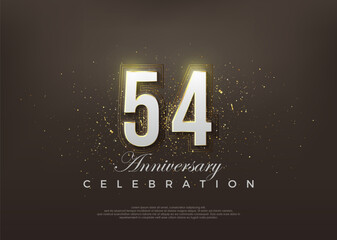Elegant 54th anniversary number. premium vector backgrounds. Premium vector for poster, banner, celebration greeting.