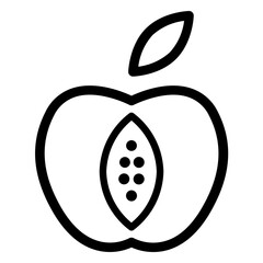 illustration of an apple fruit icon