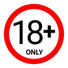 18 plus only sign, age limit sign 