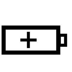 Obraz premium Phone battery with plus sign 