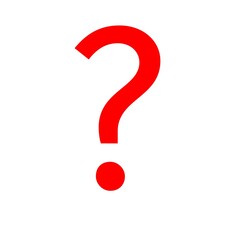 red question mark symbol 