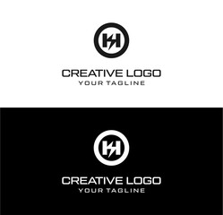 creative letter logo h desain vektor