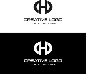 creative letter logo h desain vektor