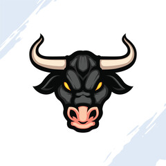 Dark Bull Head Mascot