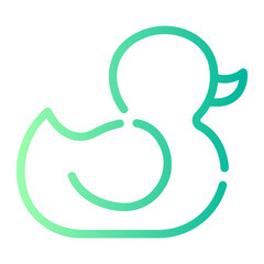 rubber duck Line Gradient Icon