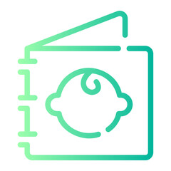 baby book Line Gradient Icon