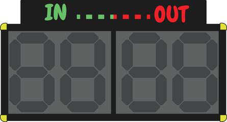 Soccer substitution board. vector illustrations