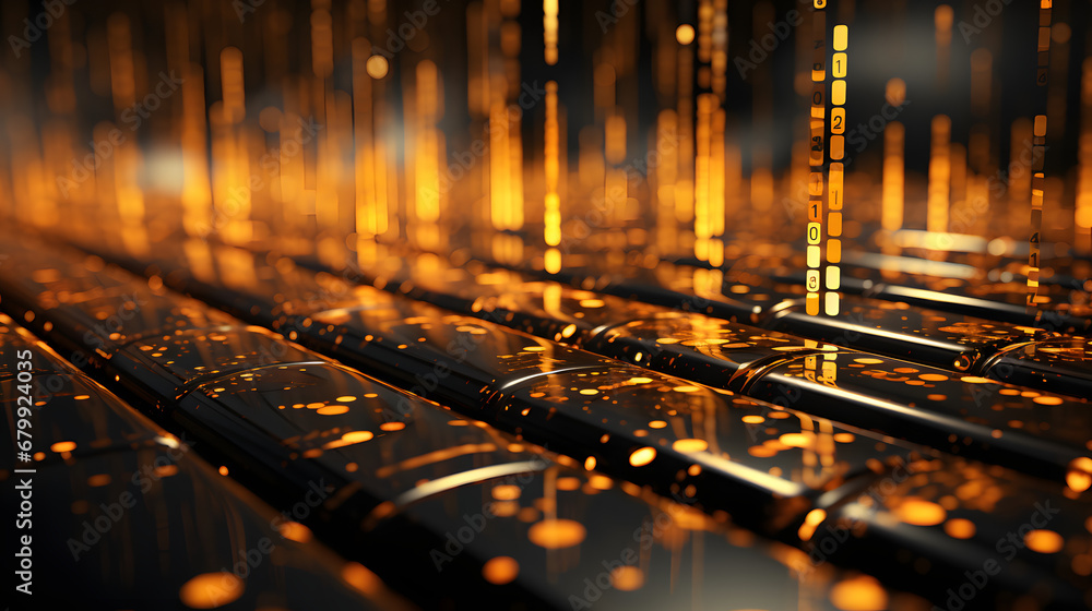 Poster virtual text data base in a virtual world gold colorfilter