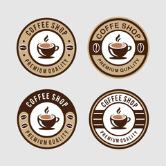 Coffee shop logo set collection concept