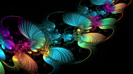 Obraz premium abstract fractal design | generative AI