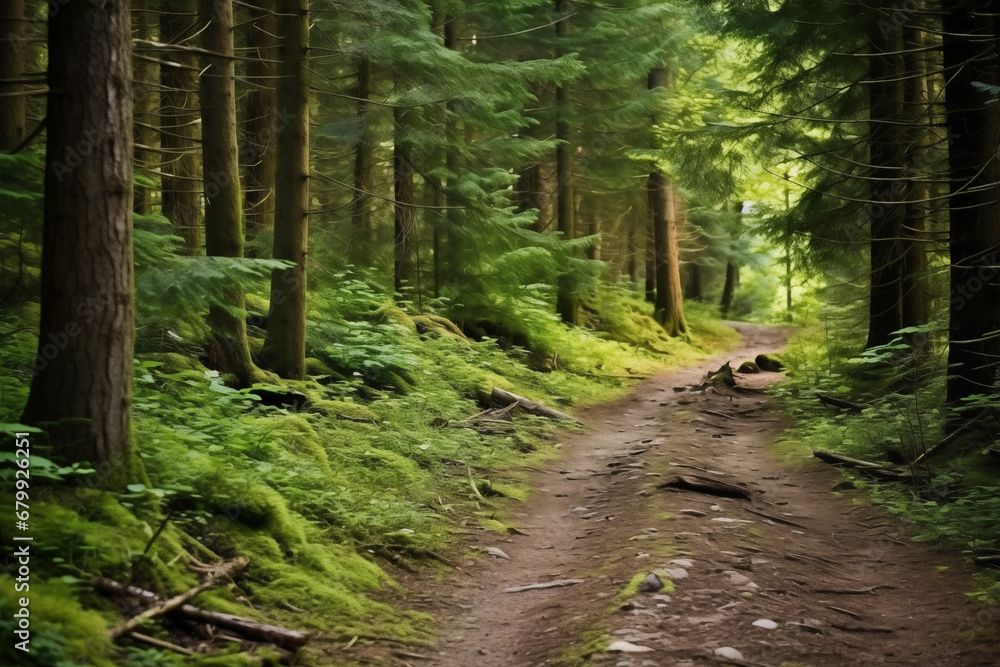 Poster path in the forest