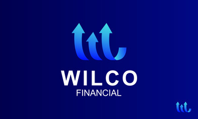 Initial W Letter Logo Design Template. Technology and Financial Logo.