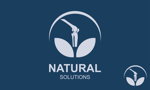 Natural Solutions For Health Logo Design Template. Health Bone Logo Design Template. Bone Logo Design.	