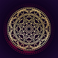 Abstract pattern in a circle. Laser cutting of mandala. Vector ornament, design, decoration, decor.