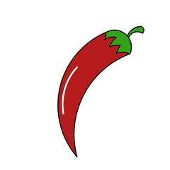 red chili icon on white background