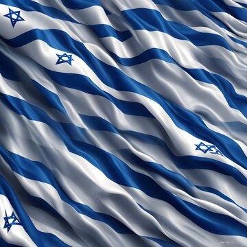 Vivid Israeli Flag Colors - Realistic Photograph of Abstract Digital Background
