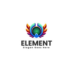 Vector Logo Illustration Element Gradient Colorful Style
